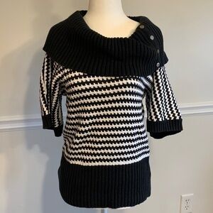 White House Black Market Sweater S B&W